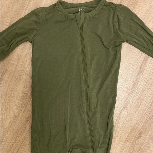 Kyte BABY Forest Green Kids Footie - Picture 2 of 6